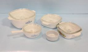 Four Corningware Dishes & Ramekin 