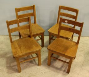 Set of Four Child's Chairs 