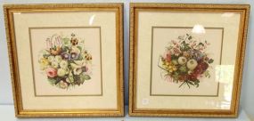 Pair of Framed Floral Prints 
