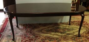 Thomasville Mahogany Queen Anne Dining Table 