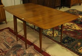 1960's Drop Leaf Walnut Table with Gate Legs 