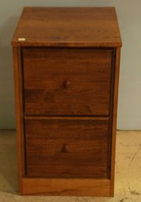Wood Two Drawer Filing Cabinet 