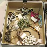 Box of Costume Jewelry 