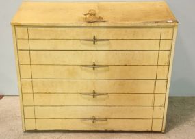 Yellow Four Drawer Chest 
