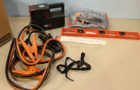 Jumper Cables, Air Compressor & Safety Light