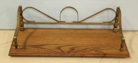 Oak and Metal Shelf