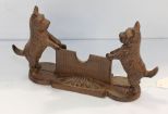Reproduction Cast Iron Dog Business Card Holder