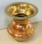 Brass and Copper Wells Fargo Spittoon 