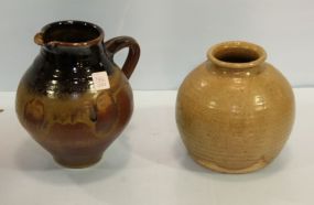 Pottery Pitcher & Pottery Jar