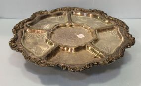 Silverplate and Glass Lazy Susan