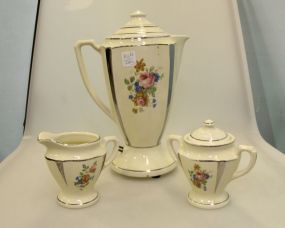 Three Piece Porcelain Electric Tea Set