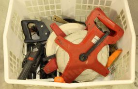 Clothes Basket of Assorted Tools 