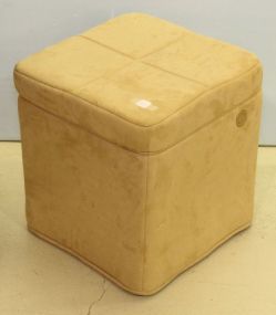 Square Beige Footstool 