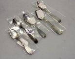 Five Various Coin Silver Spoons