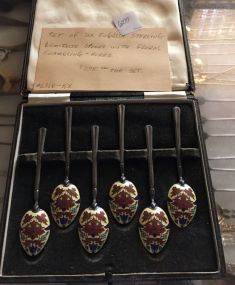 6 English Sterling Spoons