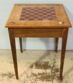 Pine Chessboard Table
