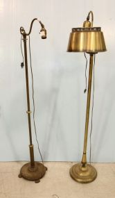 Two Metal Floor Lamps 