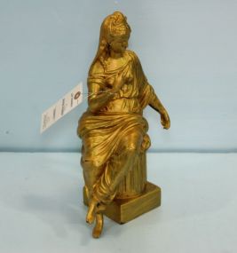 Gilt Painted Metal Classical Figure 