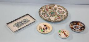 Oriental Porcelain Plate, Dishes & Tray 