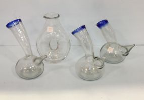 Four Art Glass Vases 