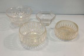 Four Lead Crystal Bowls 