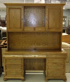 Large Contemporary Oak Desk