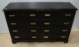 Painted Black Double Dresser