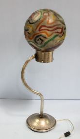 Painted Art Glass Table Lamp