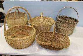 Group of Five Baskets 