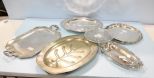 Seven Silverplate Trays 