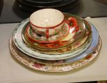 Five Hand Painted Plates & Oriental Cup/Saucer