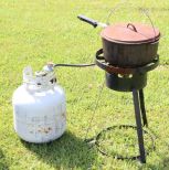 Cooker, Propane Bottle & Pot