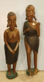 Two Carved African Figurines 