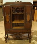 Walnut Depression Single Door China Cabinet 