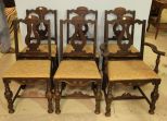 Six Walnut Depression Chairs 