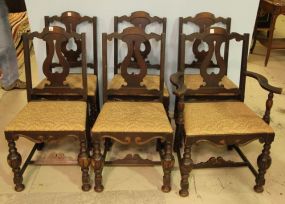 Six Walnut Depression Chairs 