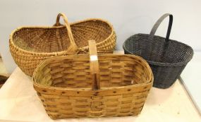 Large Gizzard Basket & Two Other Baskets