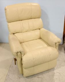 Creme Leather Recliner