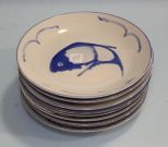 Group of Eight Fish Plates