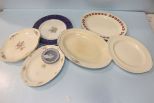 Group of Approximately Seven Platters & Wedgwood Dish