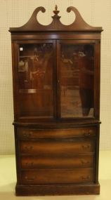 Mahogany Duncan Phyfe Double Door China Cabinet