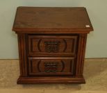 Pine Two Drawer Nightstand 