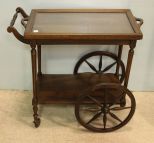 Mahogany Tea Cart with Tray