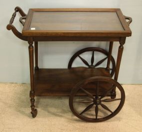 Mahogany Tea Cart with Tray