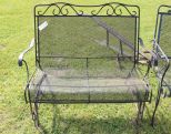 Black Wrought Iron Glider 