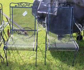 Pair of Wrought Iron Arm Chairs