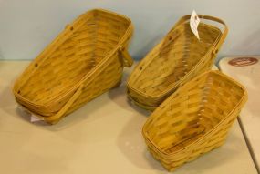 Three Various Sized Longaberger Baskets