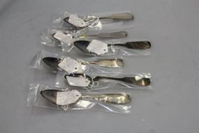 Five Early N.Y. Coin Silver Spoons 