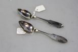 Two H. Fletcher Kentucky Coin Silver Spoons 