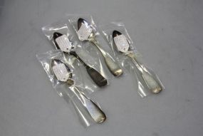 Four James P. Steele Coin Silver Spoons